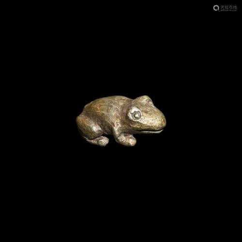 Egyptian Silver Frog Amulet