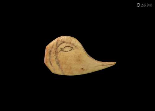 Coptic Bone Bird's Head Inlay