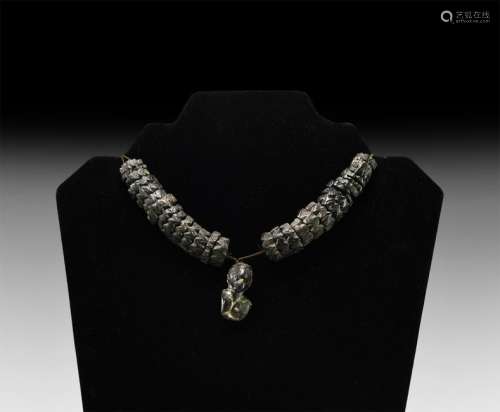 Egyptian Ebony Bead Necklace Group