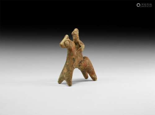 Parthian Horse and Rider Figure
