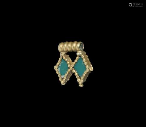 Parthian Gold and Gemstone Pendant