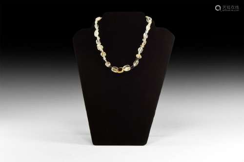 Greek Crystal Necklace Gold and Garnet Pendant