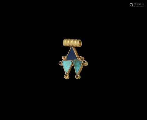 Parthian Gold and Gemstone Pendant