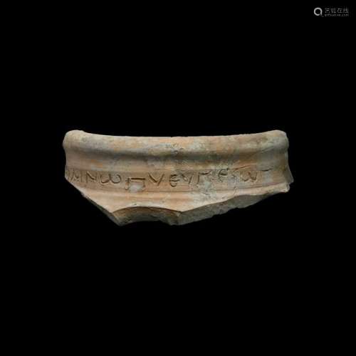 Greek Inscribed Vessel Rim