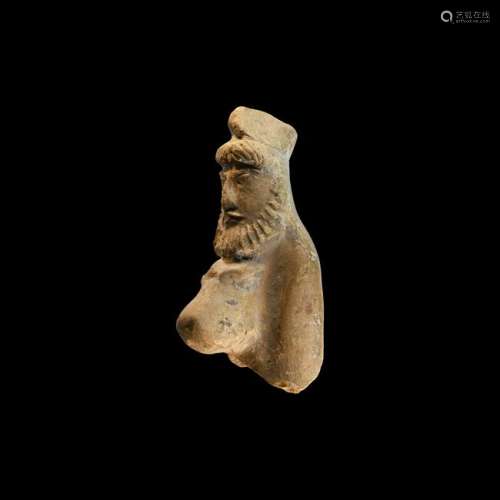 Greek Parthian Warrior Bust Fragment