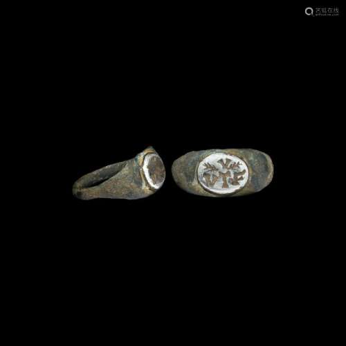 Roman Ring with Silver Plaque