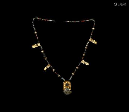 Roman Necklace with Gold Pendants