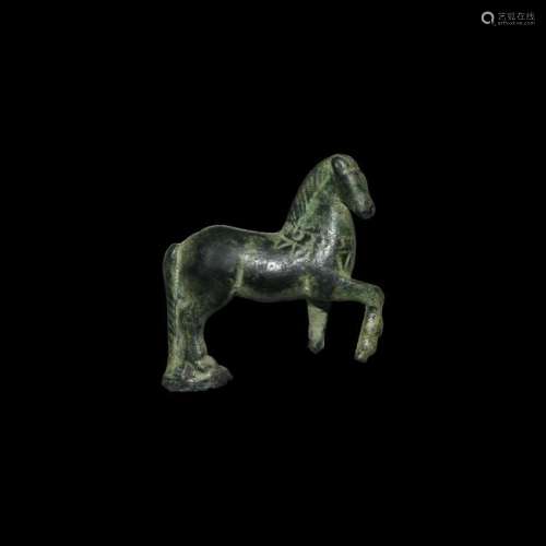 Roman Decorated Horse Statuette