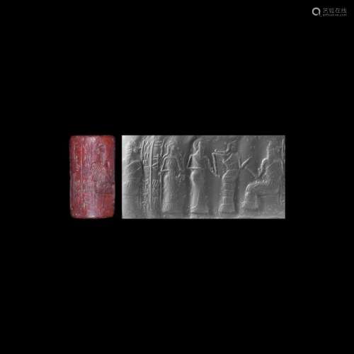 Neo Sumerian Cylinder Seal with Presentation Scene