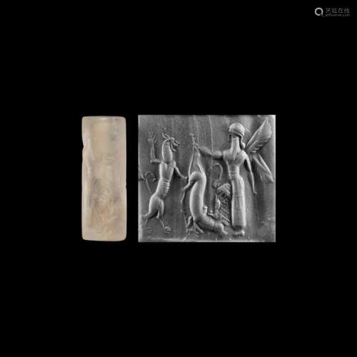 Western Asiatic Cylinder Seal with Contest Scene