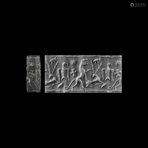 Western Asiatic Cylinder Seal with Stag