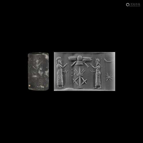 Western Asiatic Cylinder Seal with Presentation Scene