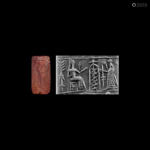 Western Asiatic Cylinder Seal with Presentation Scene