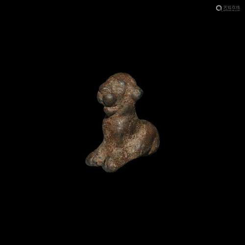 Roman Sitting Lion Statuette