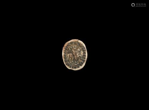 Western Asiatic Sassanian Horse and Rider Gemstone