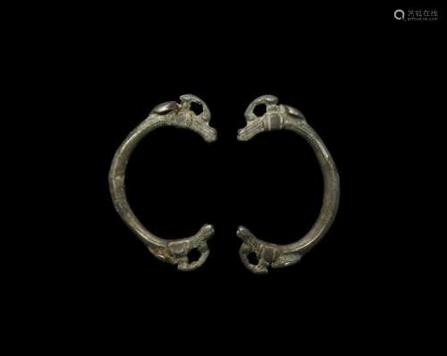 Western Asiatic Silver Bracelet Pair