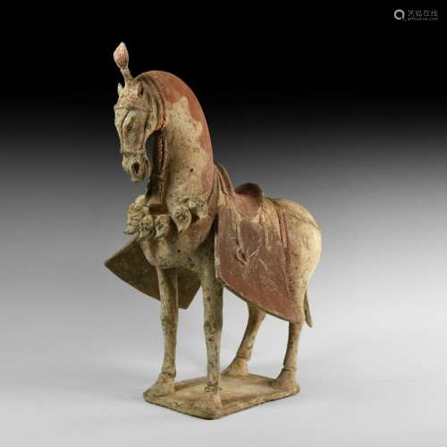 Chinese Northern Wei Caparisoned Horse