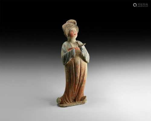Chinese Tang Fat Lady with Bird