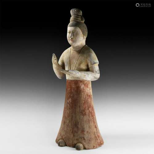 Chinese Han Large Standing Figurine