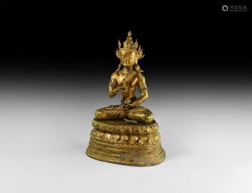 Sino-Tibetan Gilt Buddha Figurine
