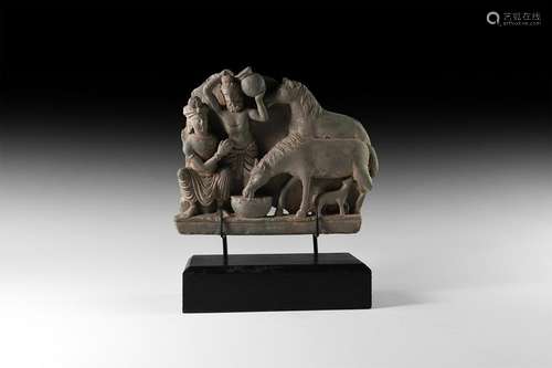 Gandharan Frieze Fragment with Horse