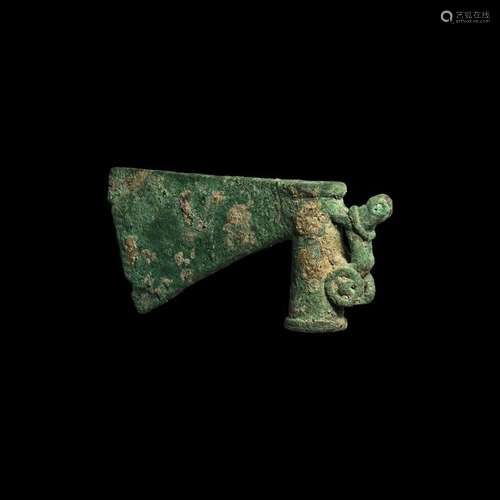 Indus Valley Bronze Axe with Model Chariot