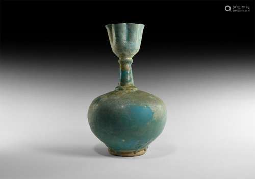 Kushan Turquoise Fluted Vessel