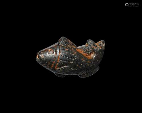 Roman Glass Fish Bead