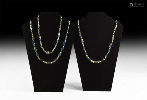 Roman Glass Bead Necklace Group