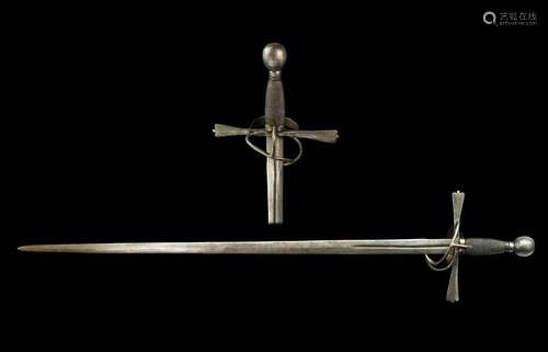 Tudor Era European Bastard Sword with Ring Guard