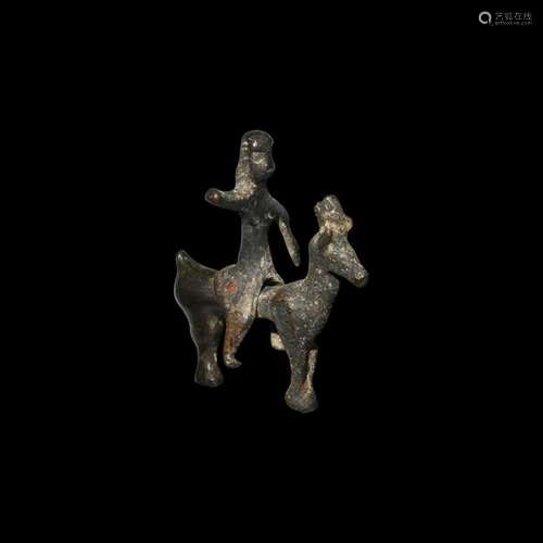 Iron Age Celtic Horse and Warrior Rider Statuette