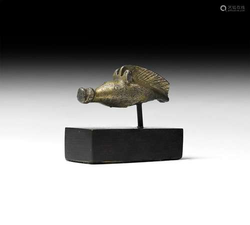 Iron Age Celtic Gilt Silver Boar's Head Mount