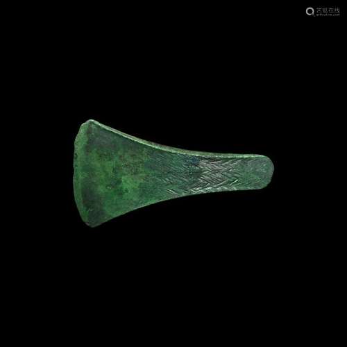 Bronze Age British 'Migdale' Type Decorated Flat Axe