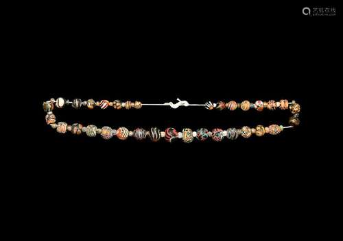 Roman Millefiori Glass Bead Necklace String