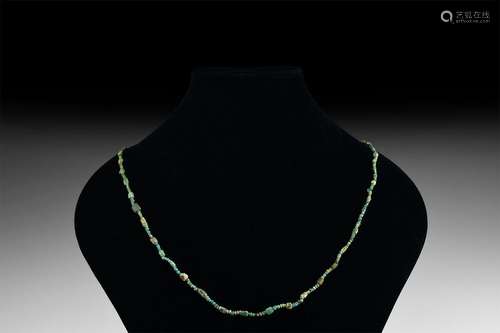 Roman Turquoise Bead Necklace