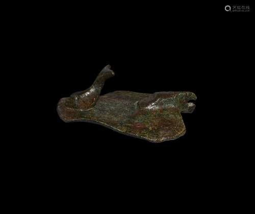 Roman Wine Flagon Lid with Dolphin