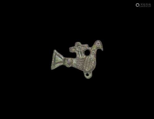 Viking Bird Brooch with Cross