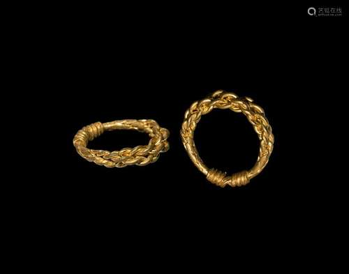 Viking Gold Braided Ring