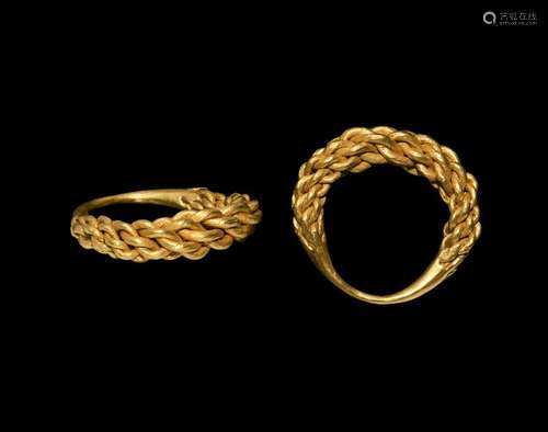 Viking Gold Plaited Ring