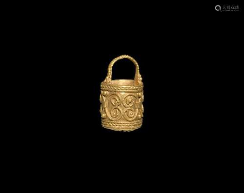 Scandinavian Pre-Viking Gold Bucket Pendant