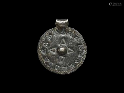 Viking Silver Bracteate Pendant