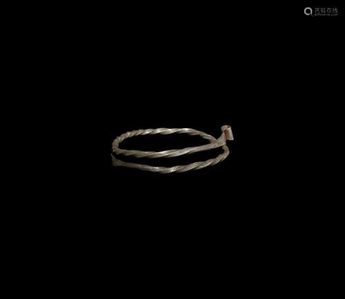 Viking Silver Twisted Bracelet