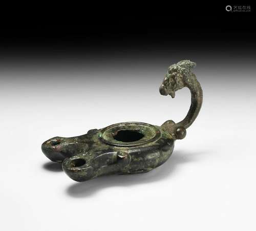 Roman Double-Spouted Oil Lamp