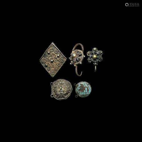 Tudor Period Silver Clothes Fastener Collection