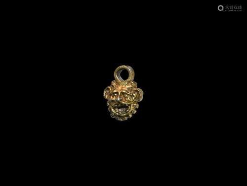 Medieval Gilt Silver Leopard's Head Pendant