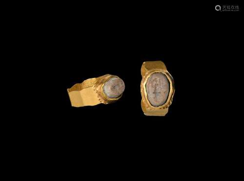 Roman Gold Ring with Priestess Gemstone