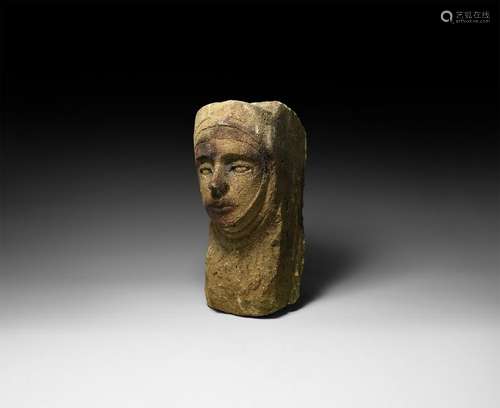 Medieval Female Head Corbel