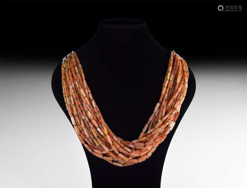 Roman Carnelian Bead Necklace String Group