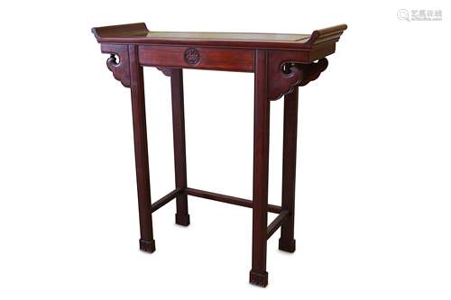 A CHINESE WOOD ALTAR TABLE.