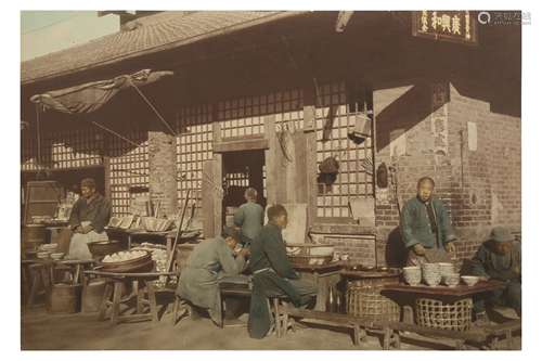 TWO PHOTOGRAPH ALBUMS WITH IMAGES OF CHINA.